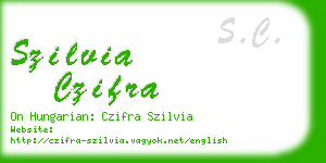 szilvia czifra business card